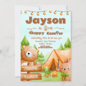 One Happy Camper - 1er anniversaire Invitation (Devant)