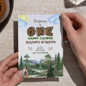 One Happy Camper 1st Birthday Invitation - Redacti Kaart