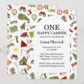 One Happy Camper Adventure Birthday Kaart (Voorkant / Achterkant)