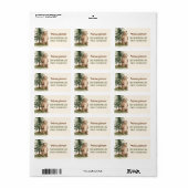 One Happy Camper Bear Return Address Labels (Full Sheet)