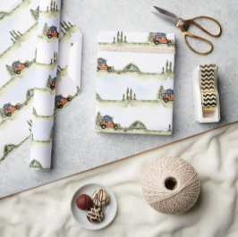 One Happy Camper Camping Boy Birthday Cadeaupapier