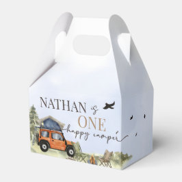 One Happy Camper Camping Boy Birthday Favor Tags Bedankdoosjes