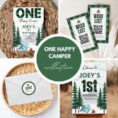 One Happy Camper First Birthday Invitation