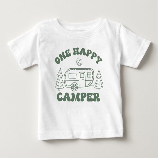 One Happy Camper Toddler T-Shirt – Cute Retro Camp (Devant)