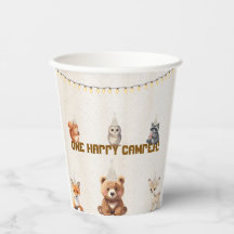 One Happy Camper Woodland Verjaardag Papieren Beke