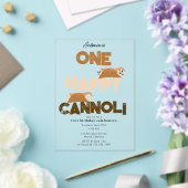 One Happy Cannoli Invite 1st  First Birthday Cute Acryl Uitnodigingen (Insitu (Huwelijk))