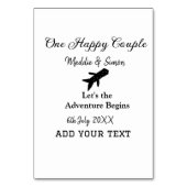 One happy Couple Let's Adventure begint bruiloft c Kaart (Achterkant)