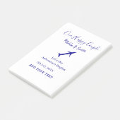 One happy Couple Let's Adventure begint bruiloft c Post-it® Notes (Schuin)