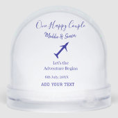 One happy Couple Let's Adventure begint bruiloft c Sneeuwbol (Achterkant)