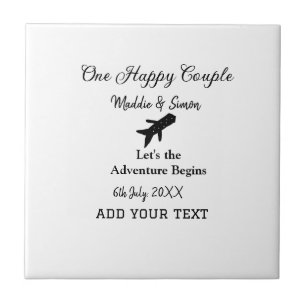 One happy Couple Let's Adventure begint bruiloft c Tegeltje
