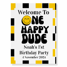 One Happy Dude 1e Verjaardag Welkom