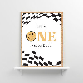 One Happy Dude 1e verjaardag Welkom Poster