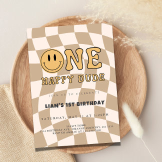 ONE HAPPY DUDE BIRTHDAY KAART