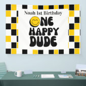 One Happy Dude Boy 1e Verjaardag  Spandoek (Beurs)