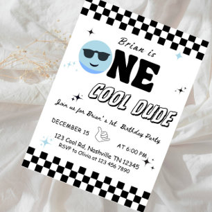 One Happy Dude • Cool & Leuk 1e Verjaardagsfeestje Kaart