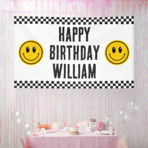 One Happy Dude Eerste Verjaardag Grote Banner