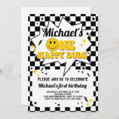 One Happy Dude garçon 1ère invitation de premier a (Devant / Derrière)