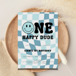 One happy Dude Invitation Kaart