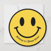 "One Happy Dude" Retro 1e verjaardagsfeestje Kaart (Voorkant)
