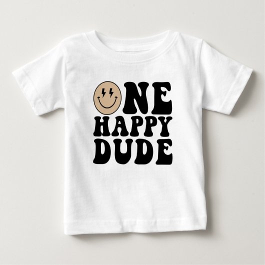 One Happy Dude Verjaardag Shirt (Voorkant)