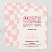 One Happy Girl Invitation Kaart (Voorkant / Achterkant)