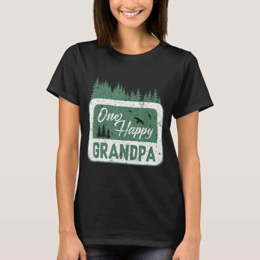 One Happy Grandpa Camper 1st Birthday Camng Bear  T-shirt (Voorkant)