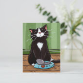 One Happy Kitty - Carte postale Art Chat (Debout devant)