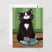 One Happy Kitty - Carte postale Art Chat (Devant / Derrière)