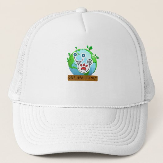 One Health Vet – Vet Global Health Animal Design Trucker Pet (Voorkant)