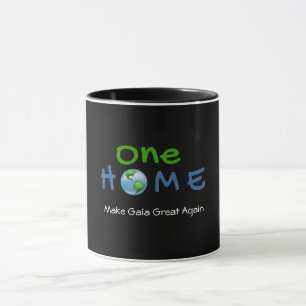 One Home Make Gaia Great Again Black Coffee Mug