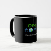 One Home Make Gaia Great Again Black Coffee Mug (Devant gauche)