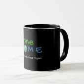 One Home Make Gaia Great Again Black Coffee Mug (Devant droit)