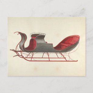 One Horse Open Sleigh beroemd gemaakt door Fred We Briefkaart