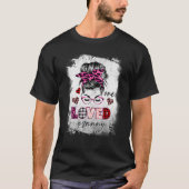 One houdt van Granny Messy Bun Hair Moederdag T-shirt (Voorkant)