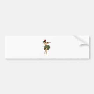 One Hula Girl Dancing Bumpersticker