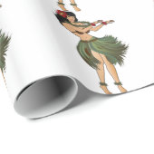 One Hula Girl Dancing Cadeaupapier (Rol Hoek)