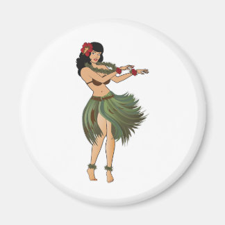 One Hula Girl Dancing Magneet