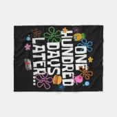 One Hundred Days Later 100 Days Of School Student  Fleece Deken (Voorkant (Horizontaal))