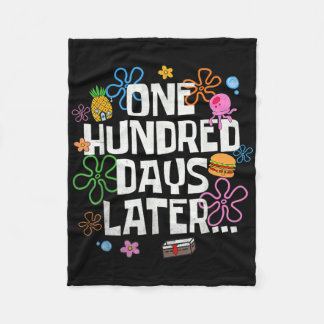 One Hundred Days Later 100 Days Of School Student  Fleece Deken