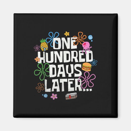 One Hundred Days Later 100 Days Of School Student  Magneet (Voorkant)