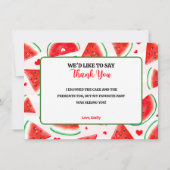 One In A Melon 1er Anniversaire Rouge Carte de rem (Dos)