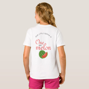 One In A Melon 1st Verjaardagsfeestje Watermeloen T-shirt