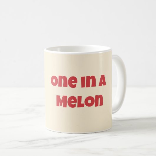 One in a Melon - Cute Watermelon Mug Design (Devant droit)