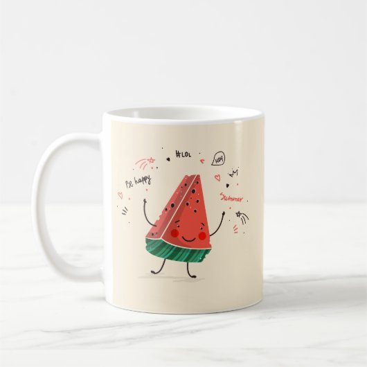 One in a Melon - Cute Watermelon Mug Design (Gauche)