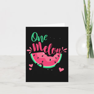 One In A Melon Dad Summer Birthday Party Matching Kaart
