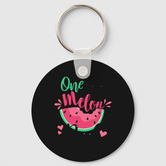 One In A Melon Dad Summer Birthday Party Matching Sleutelhanger (Voorkant)