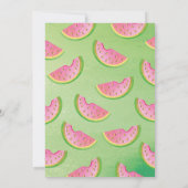 One in a Melon eerste verjaardagsfeestje uitnodigi Kaart (Achterkant)