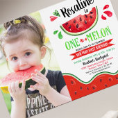 One in a melon First Birthday Foto Kaart