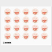 One In A Melon First Birthday Party  Ronde Sticker (Vel)