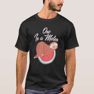 One In A Melon Funny Sloth Summer Mannen vrouwen e T-shirt